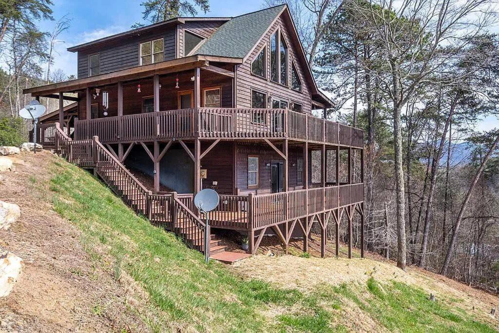 Mistletoe Cabin- Private Cabin W Views, Hottub, Pet Friendly Murphy Buitenkant foto